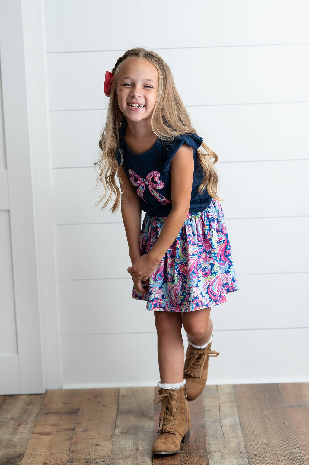 Midnight Bloom Skort Set