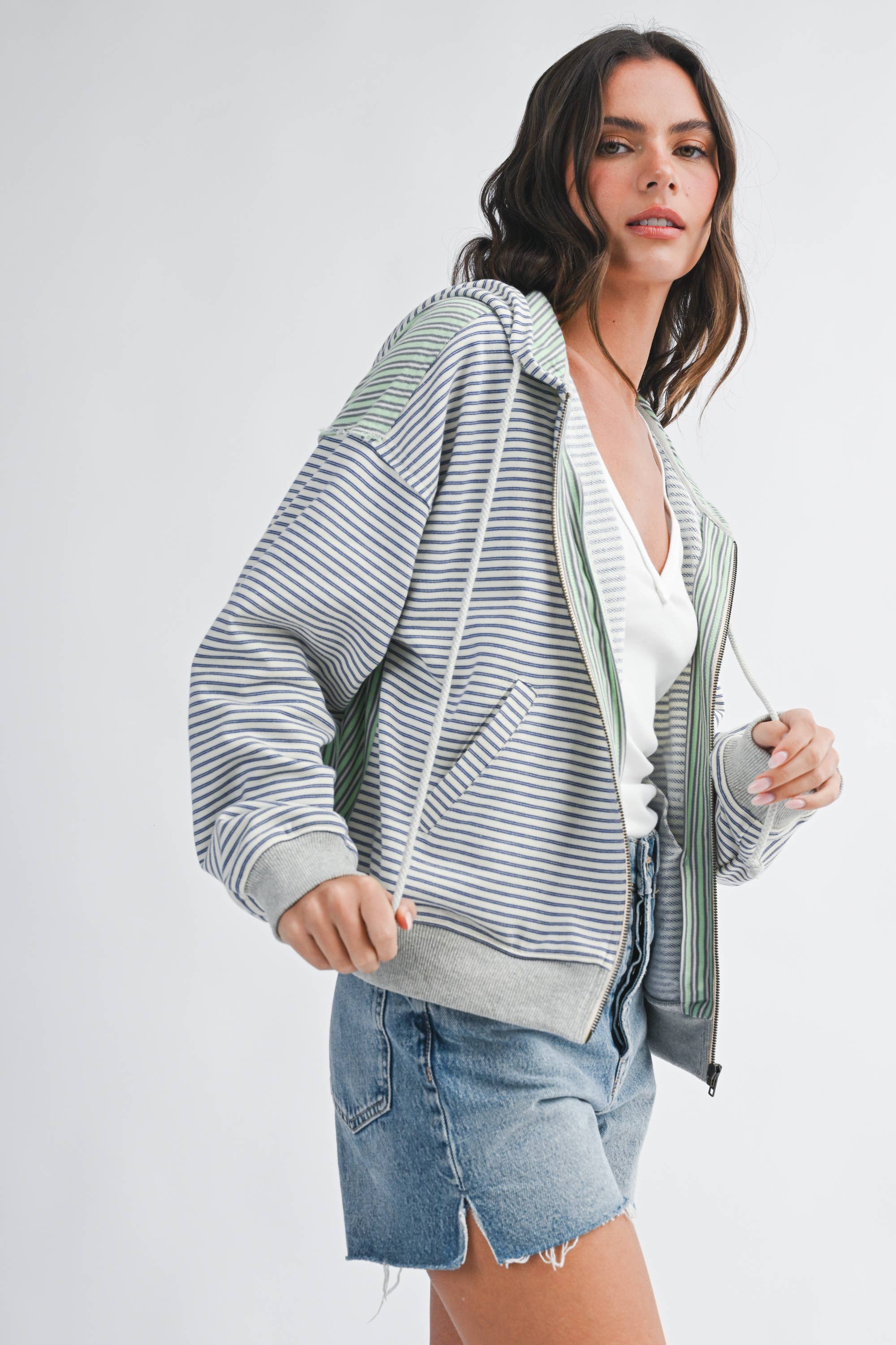 Coastal Breeze Zip Hoodie