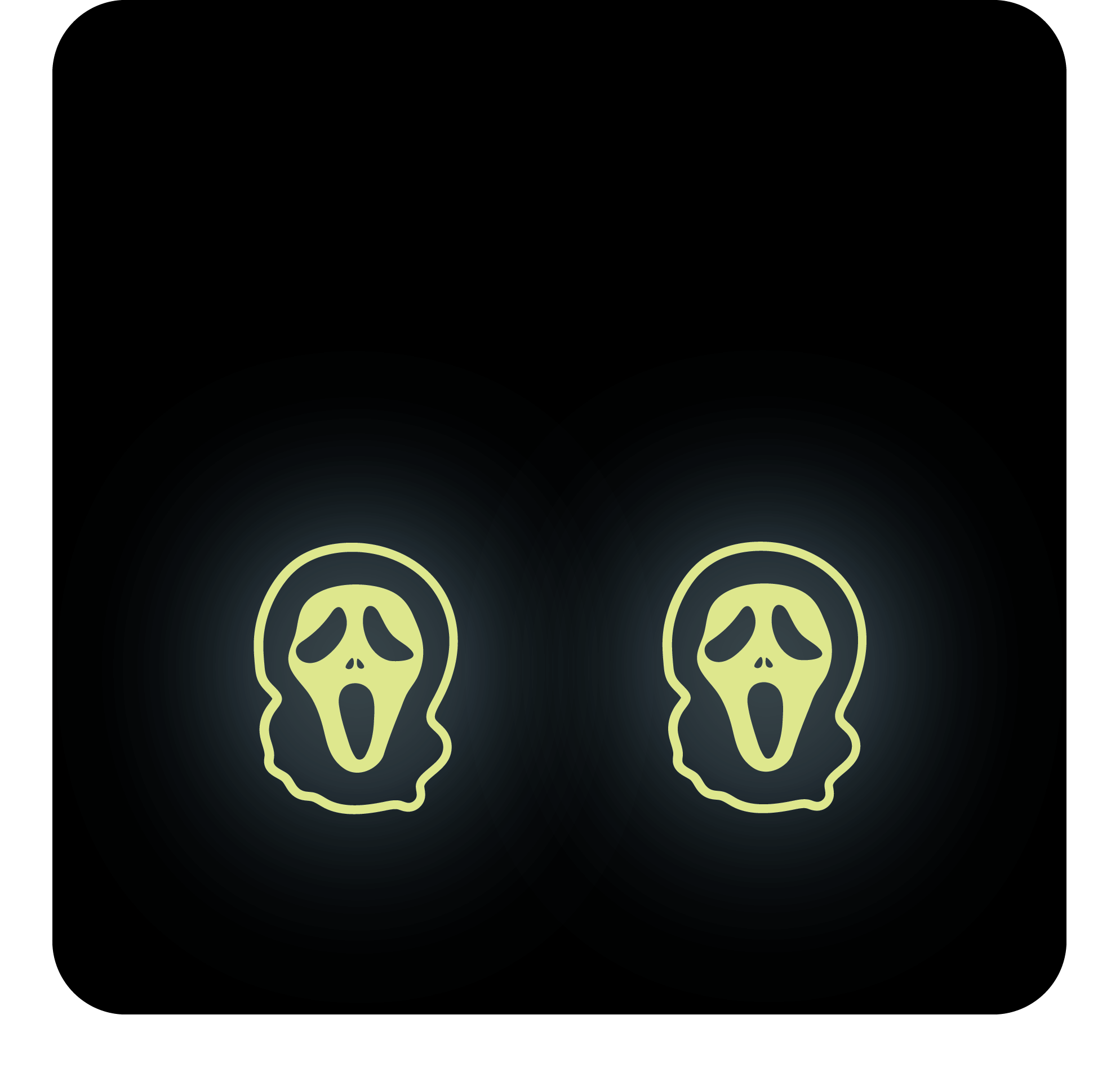 Scary Mask Earrings - GLOW IN THE DARK