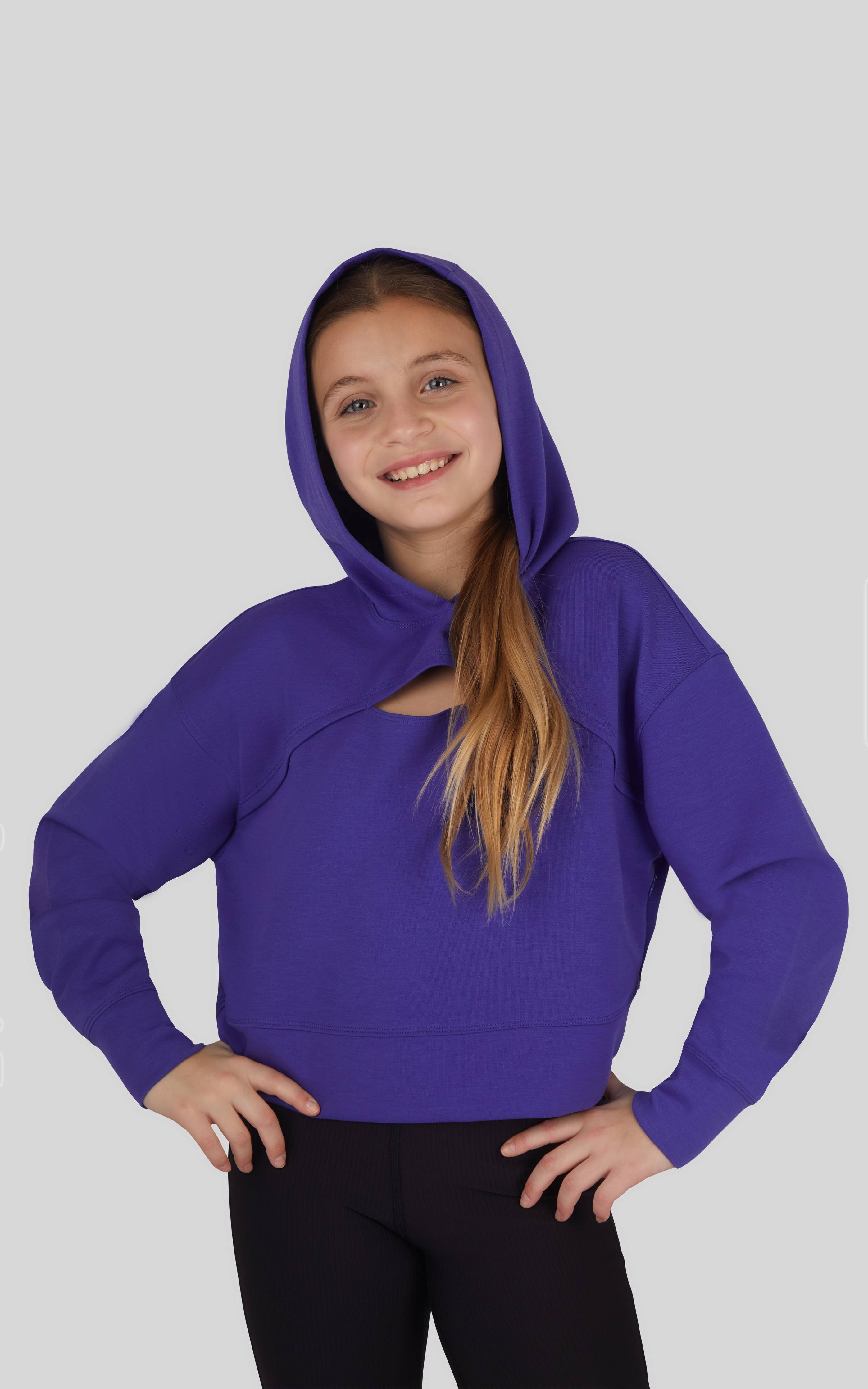 Youth Soft Scuba Hoodie with Front Keyhole