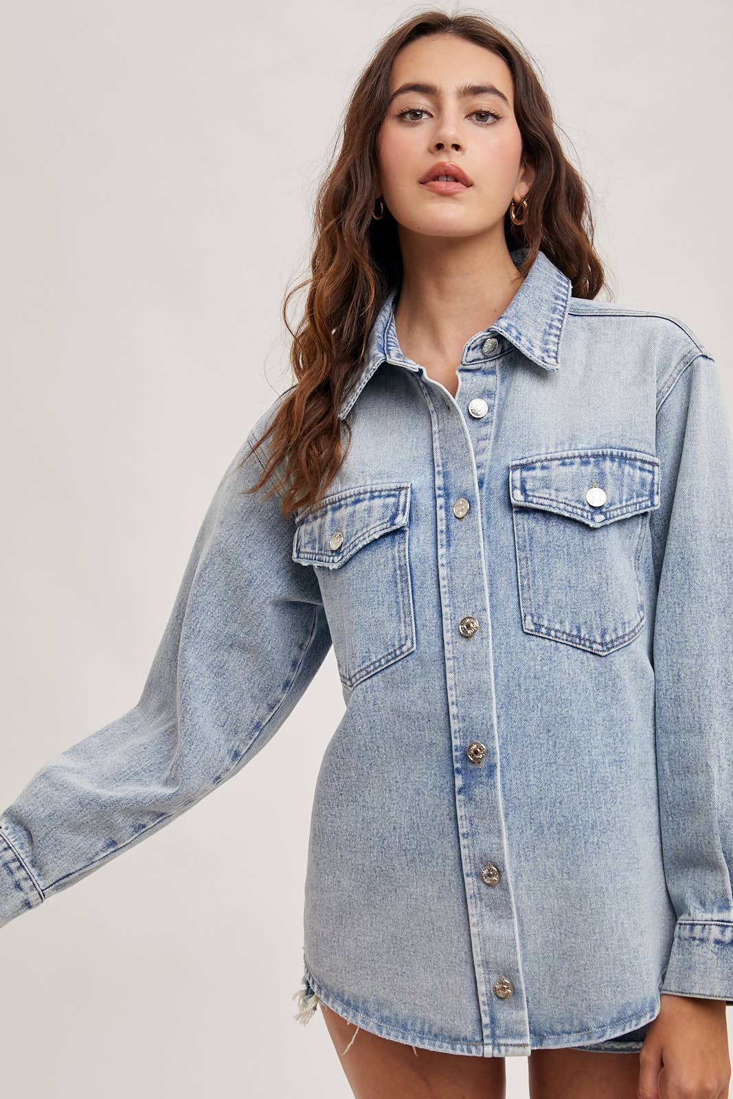 The Classic Washed Denim Shacket