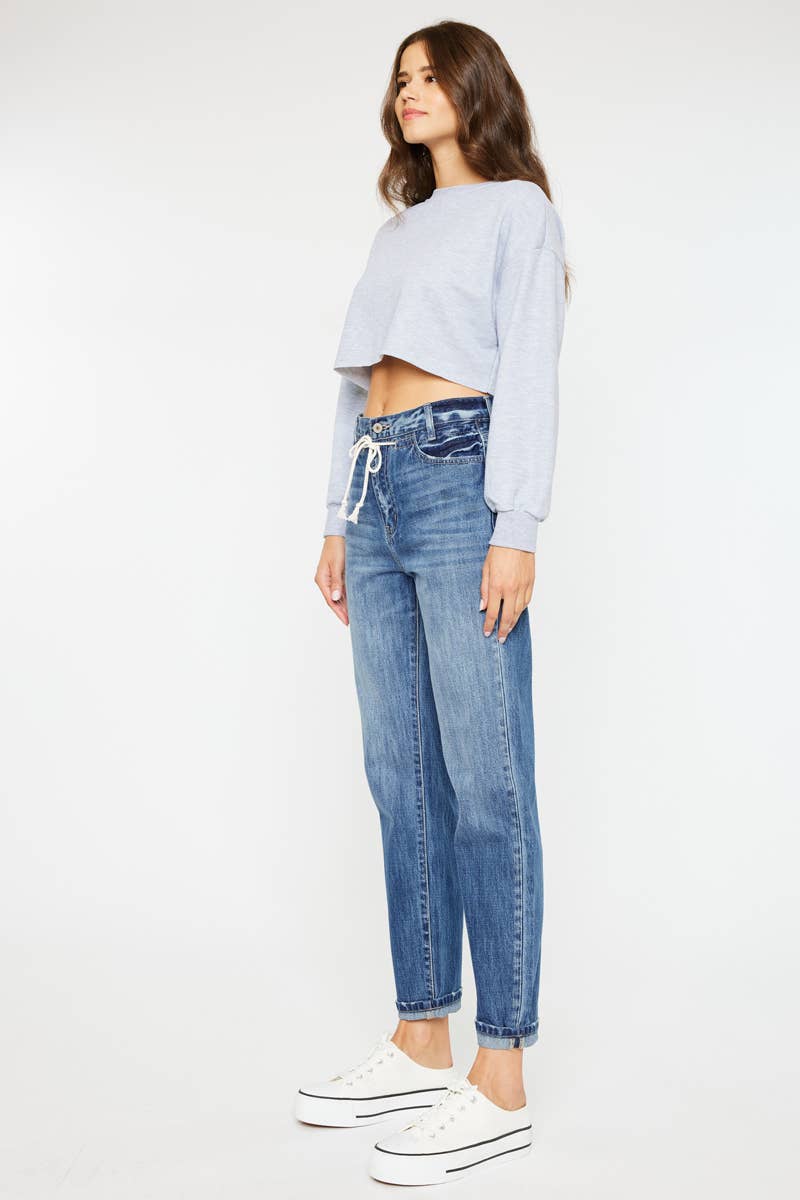 The Weekend Slouch Drawstring Jeans KanCan