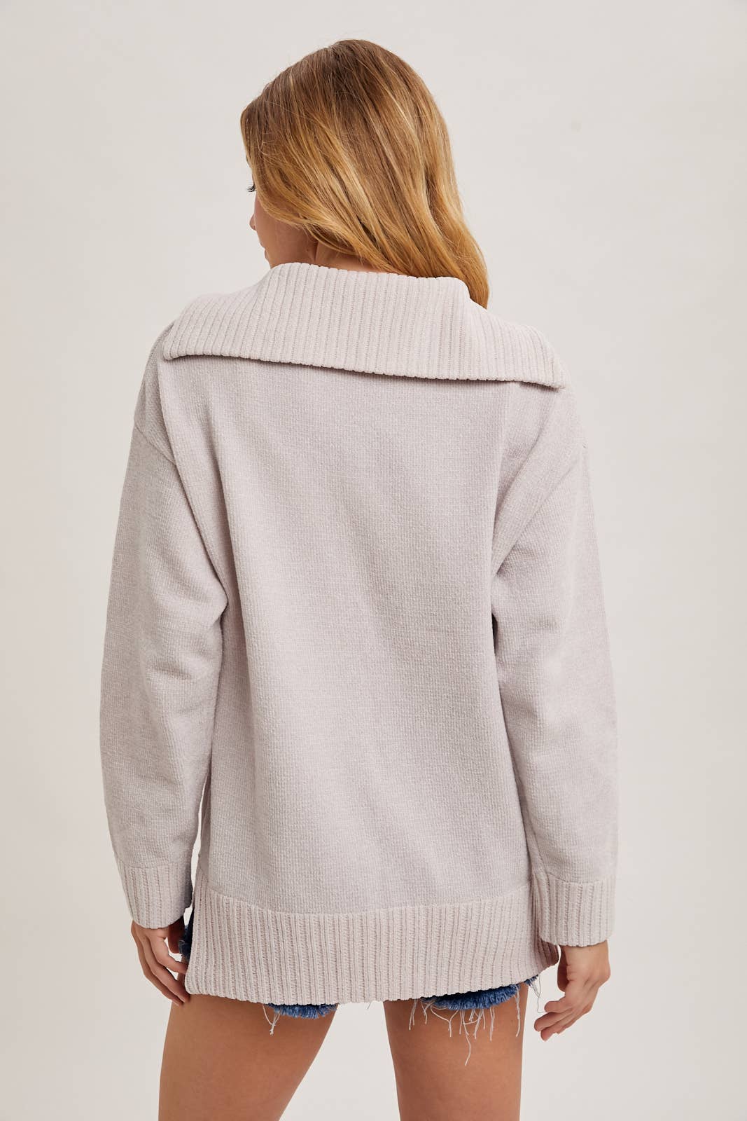 The Cozy Button Collar Knit Pullover