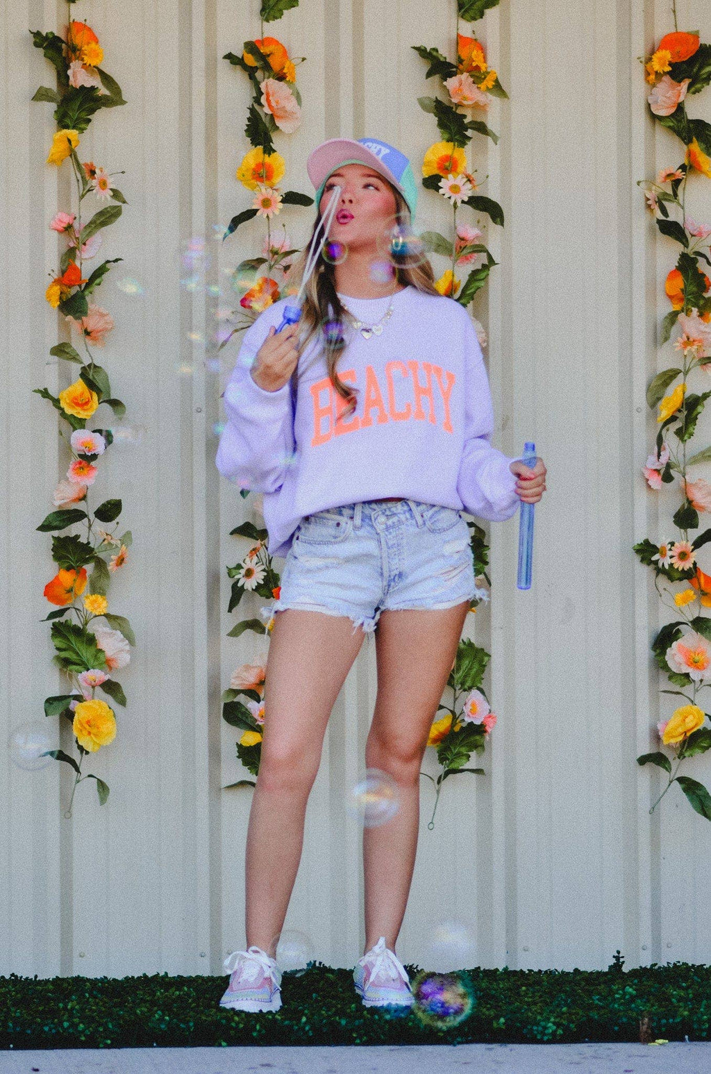 Beachy Babe Lavender Knit Sweater