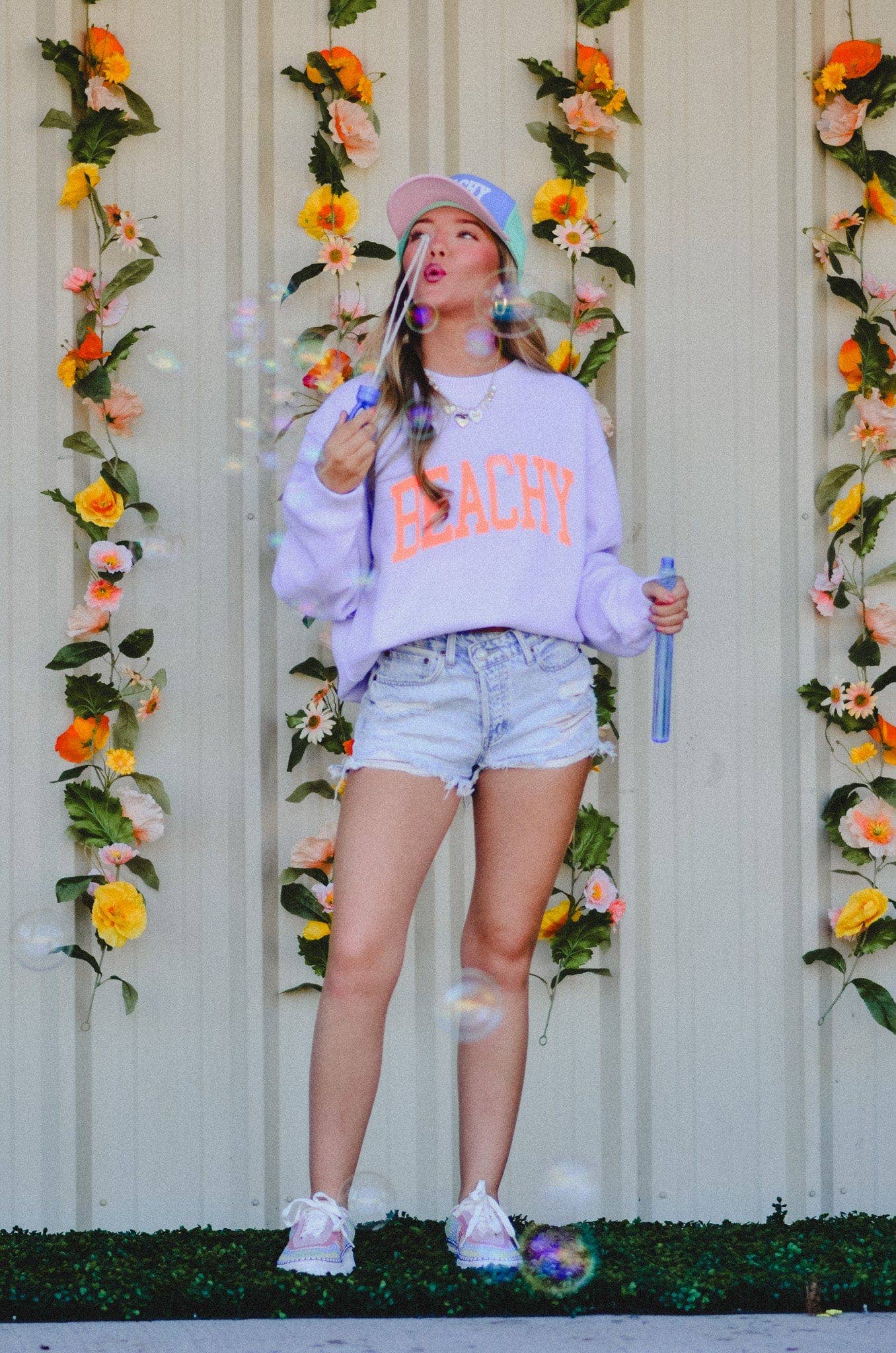 Beachy Babe Lavender Knit Sweater