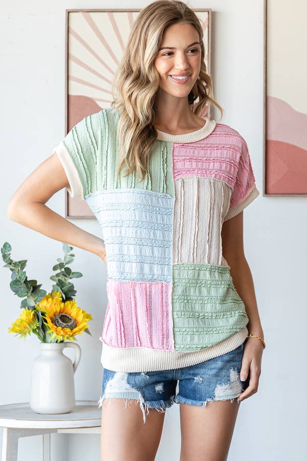 The Sweet Spring Patchwork Top