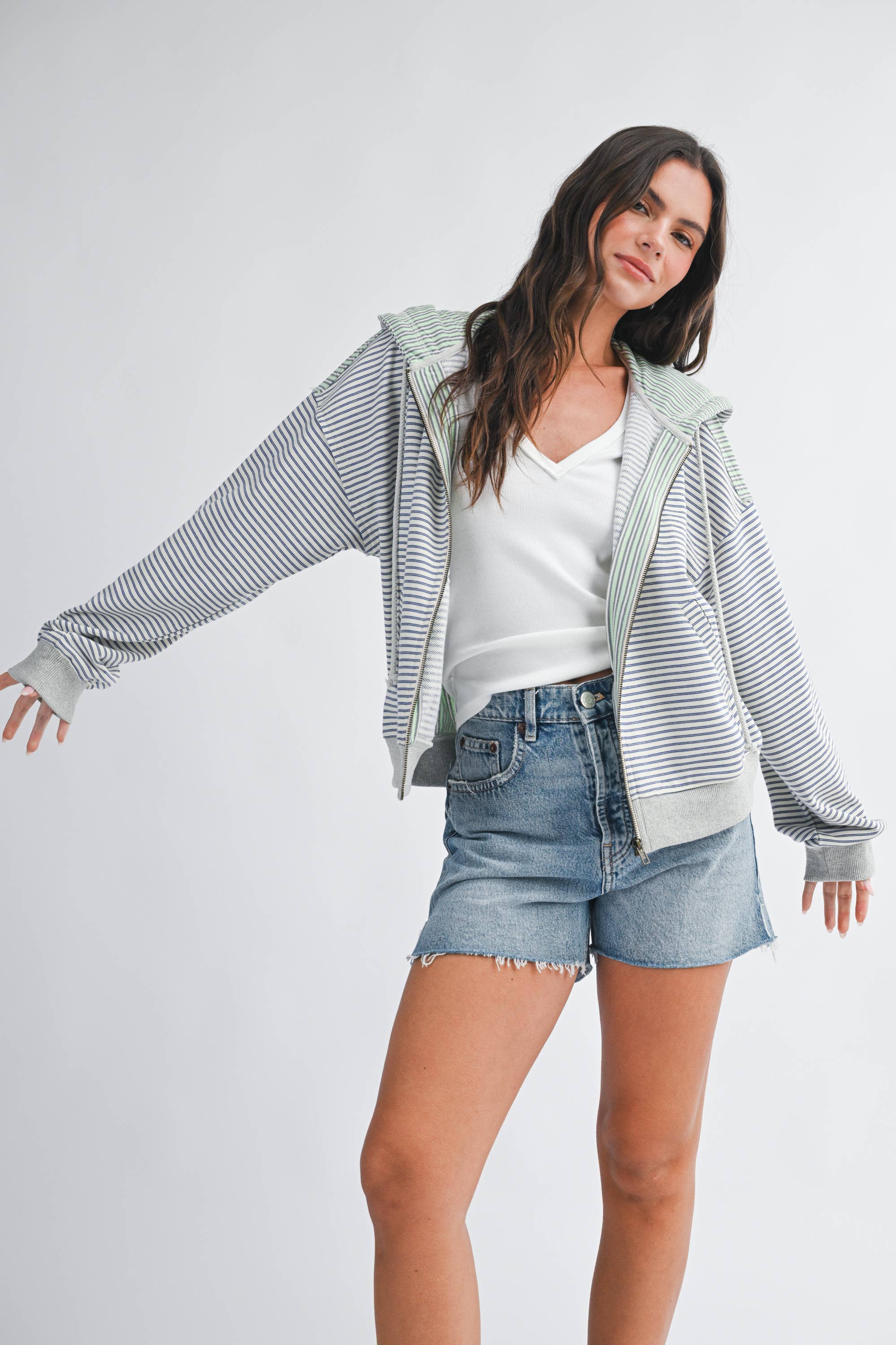 Coastal Breeze Zip Hoodie