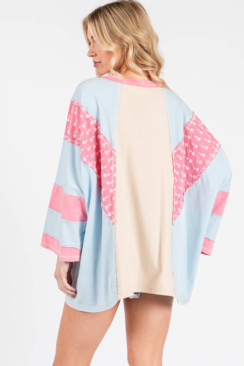 Cotton Candy Patchwork Top