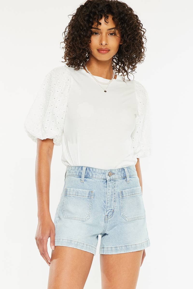 The Everyday A-Line Denim Shorts – KanCan