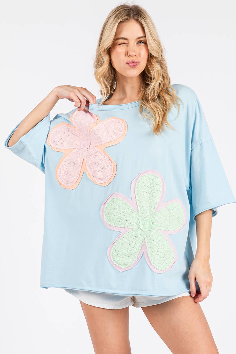 Desert Bloom Patchwork Oversized Tee