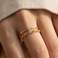 Flowers and Hearts Open Band Ring