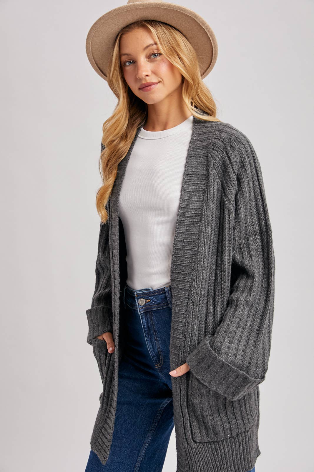 The Cozy Longline Pocket Cardigan