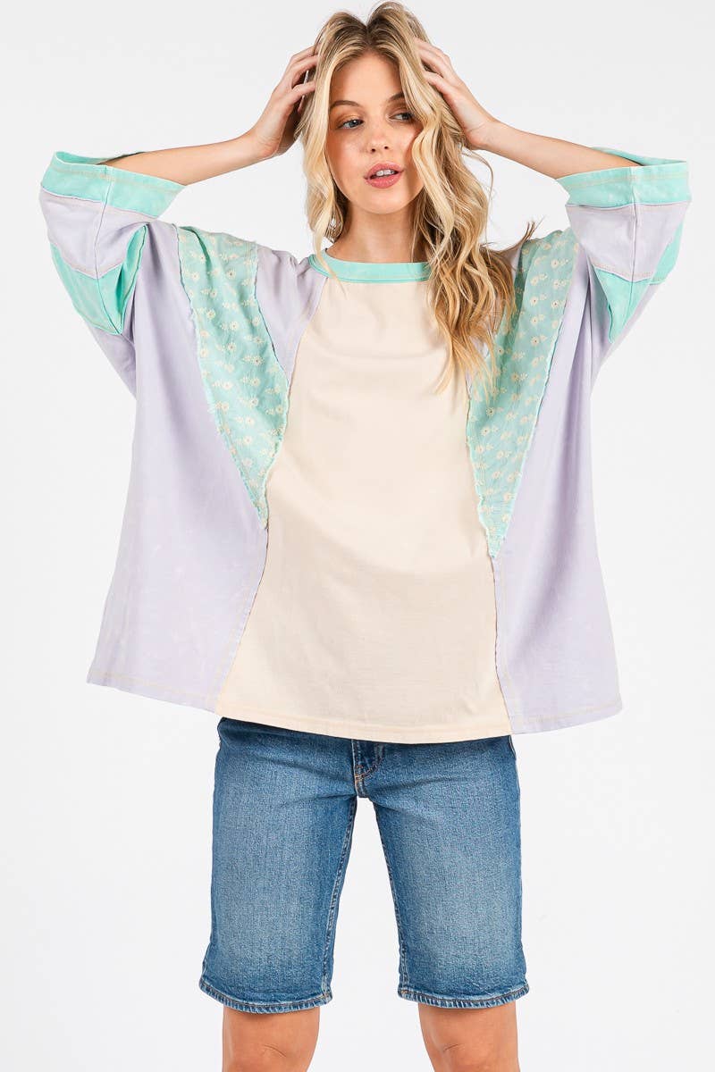 Cotton Candy Patchwork Top