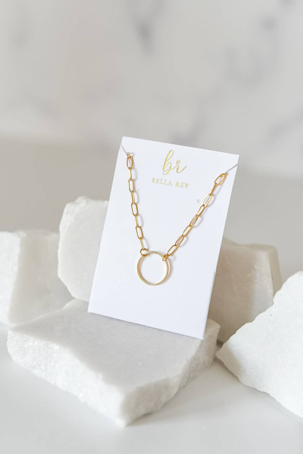 The Rhodes Gold Paperclip Chain Necklace