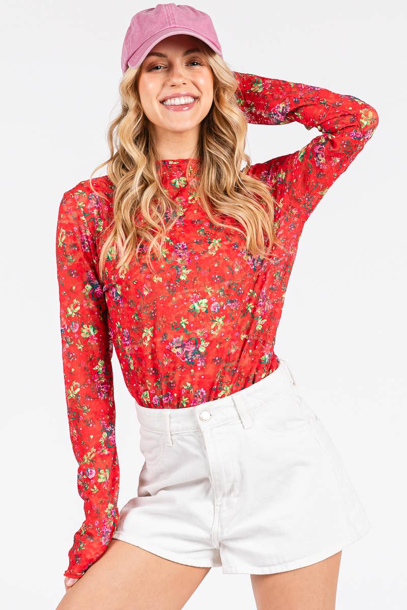 Scarlet Lace Bloom Top