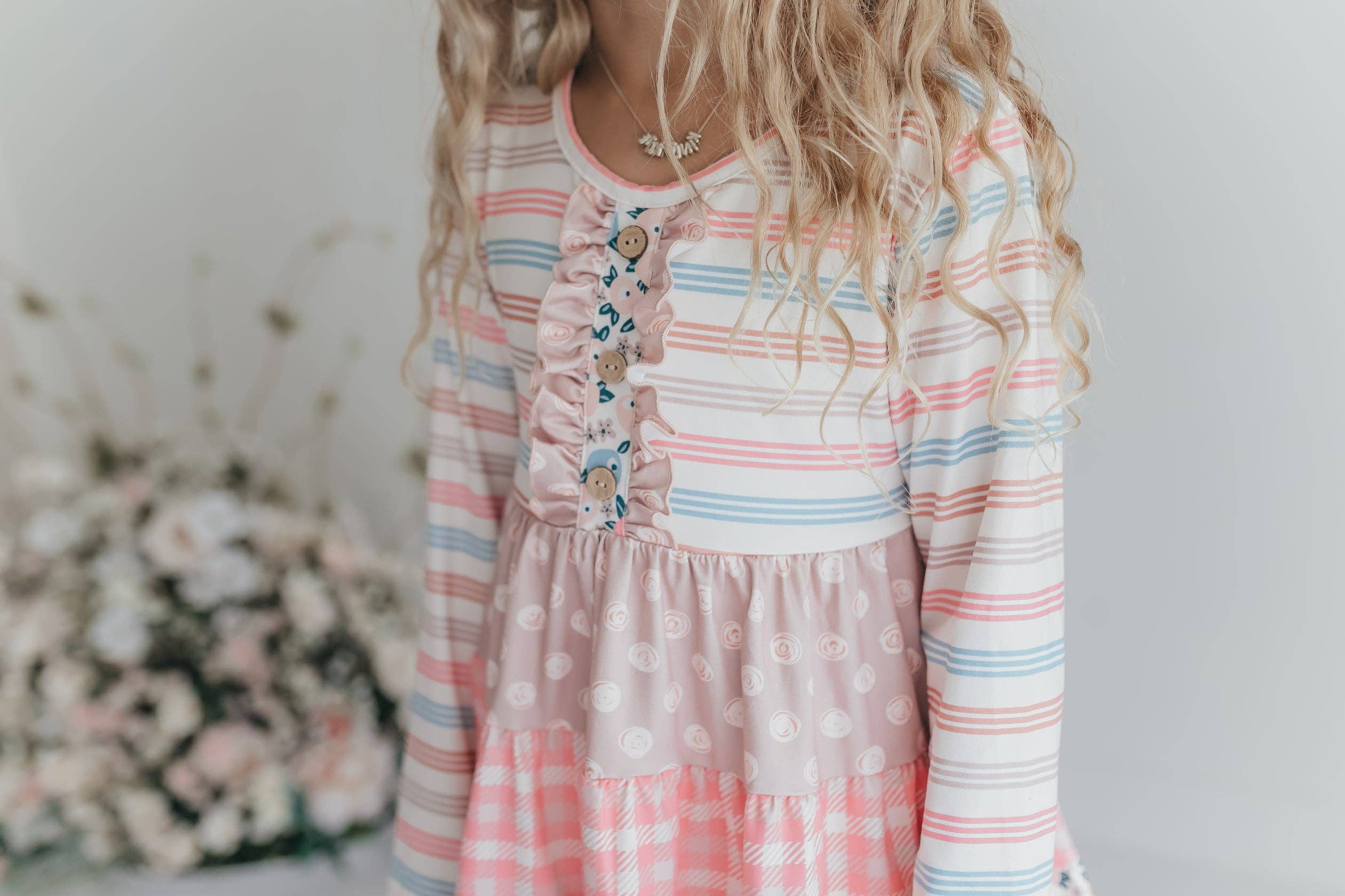 Girls Floral Ruffle Legging Set