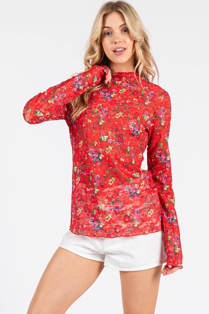 Scarlet Lace Bloom Top