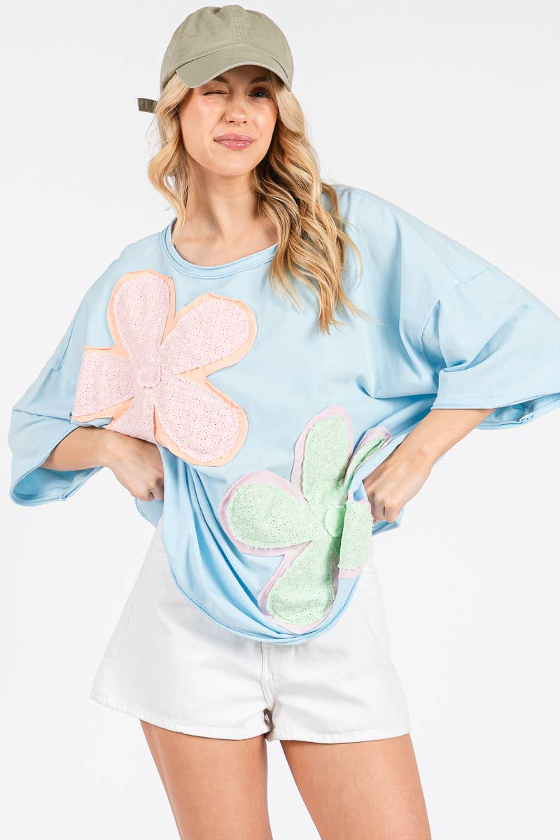 Desert Bloom Patchwork Oversized Tee