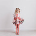 Girls Rust Ruffle Legging Set