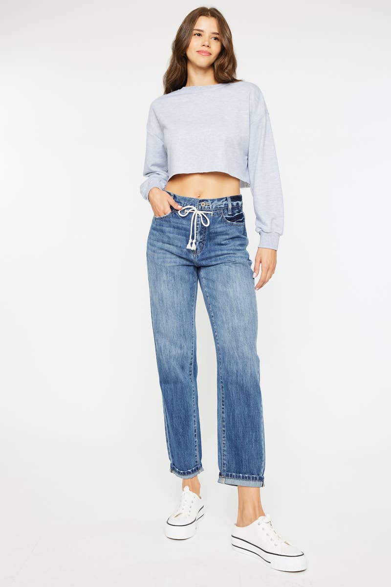 The Weekend Slouch Drawstring Jeans KanCan