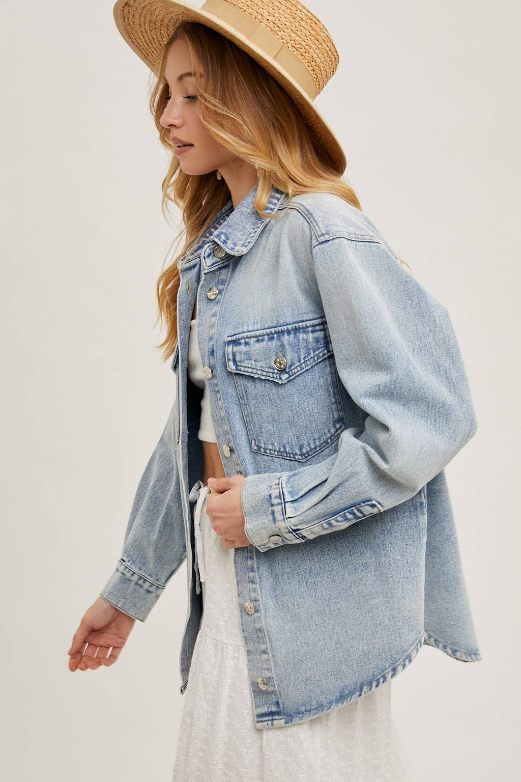 The Classic Washed Denim Shacket