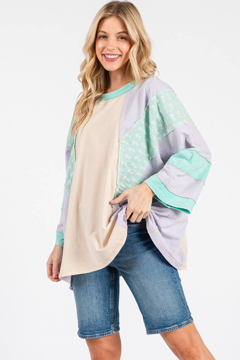 Cotton Candy Patchwork Top