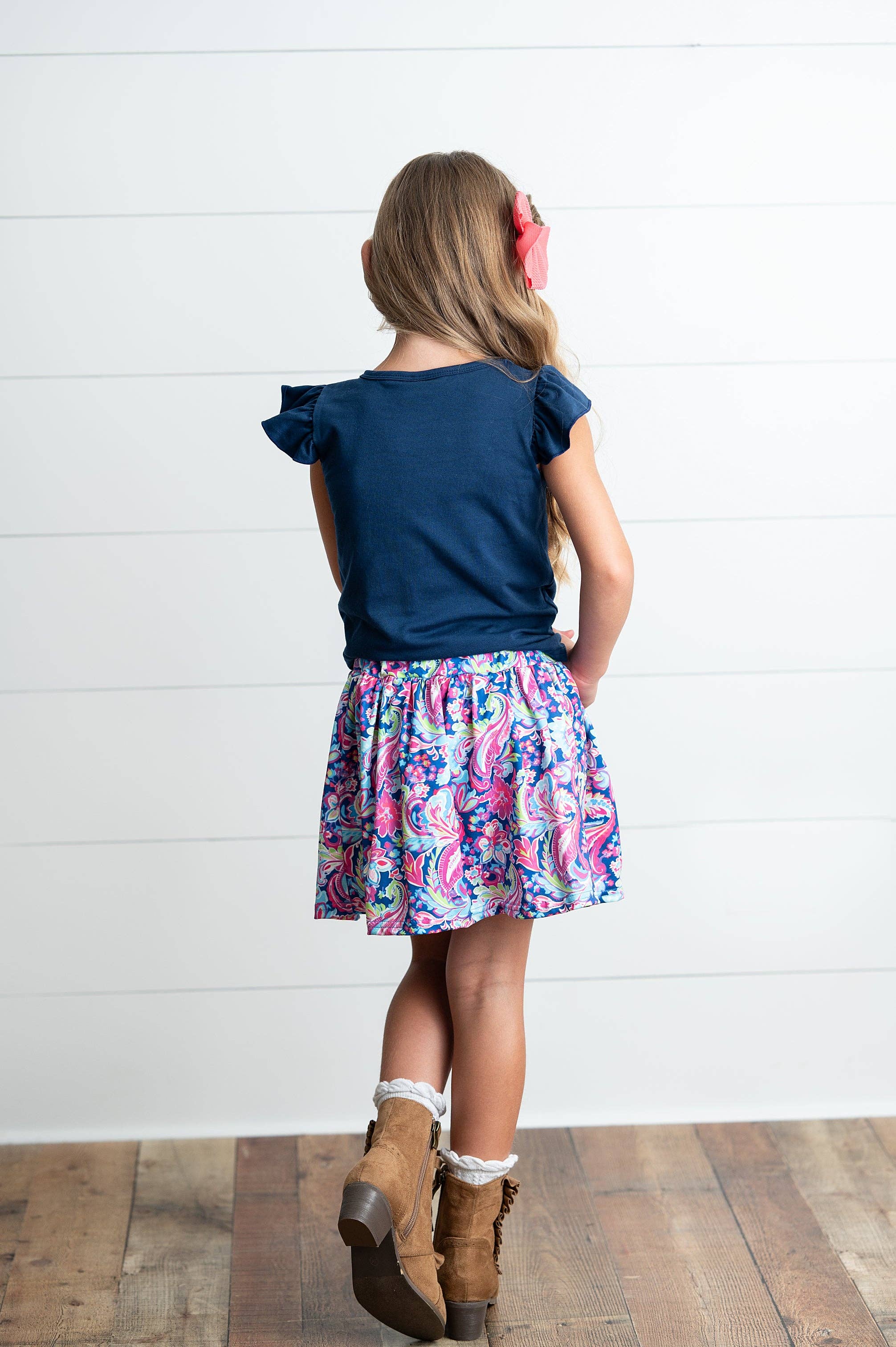 Midnight Bloom Skort Set