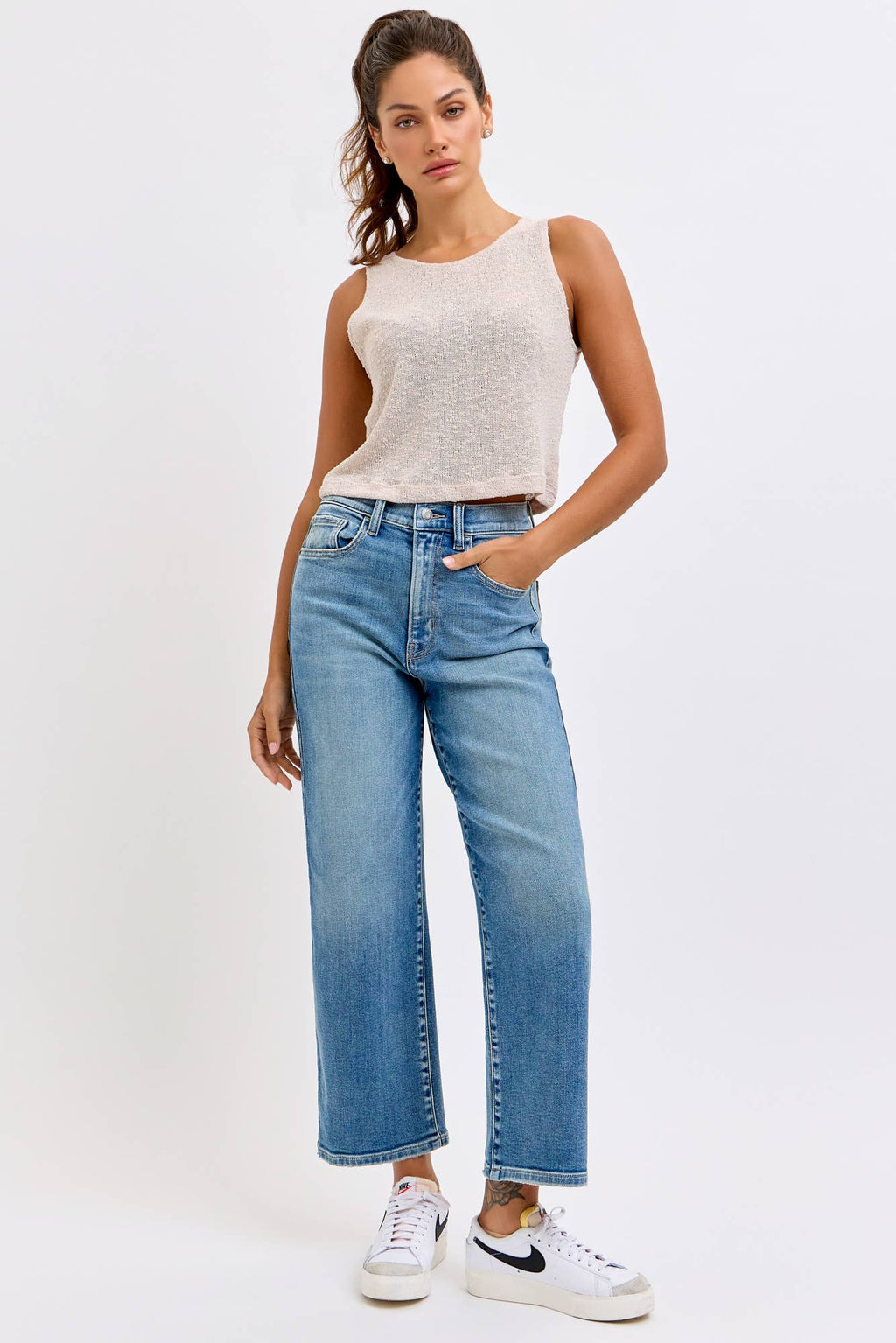 Super High Rise Crop Dad Jean