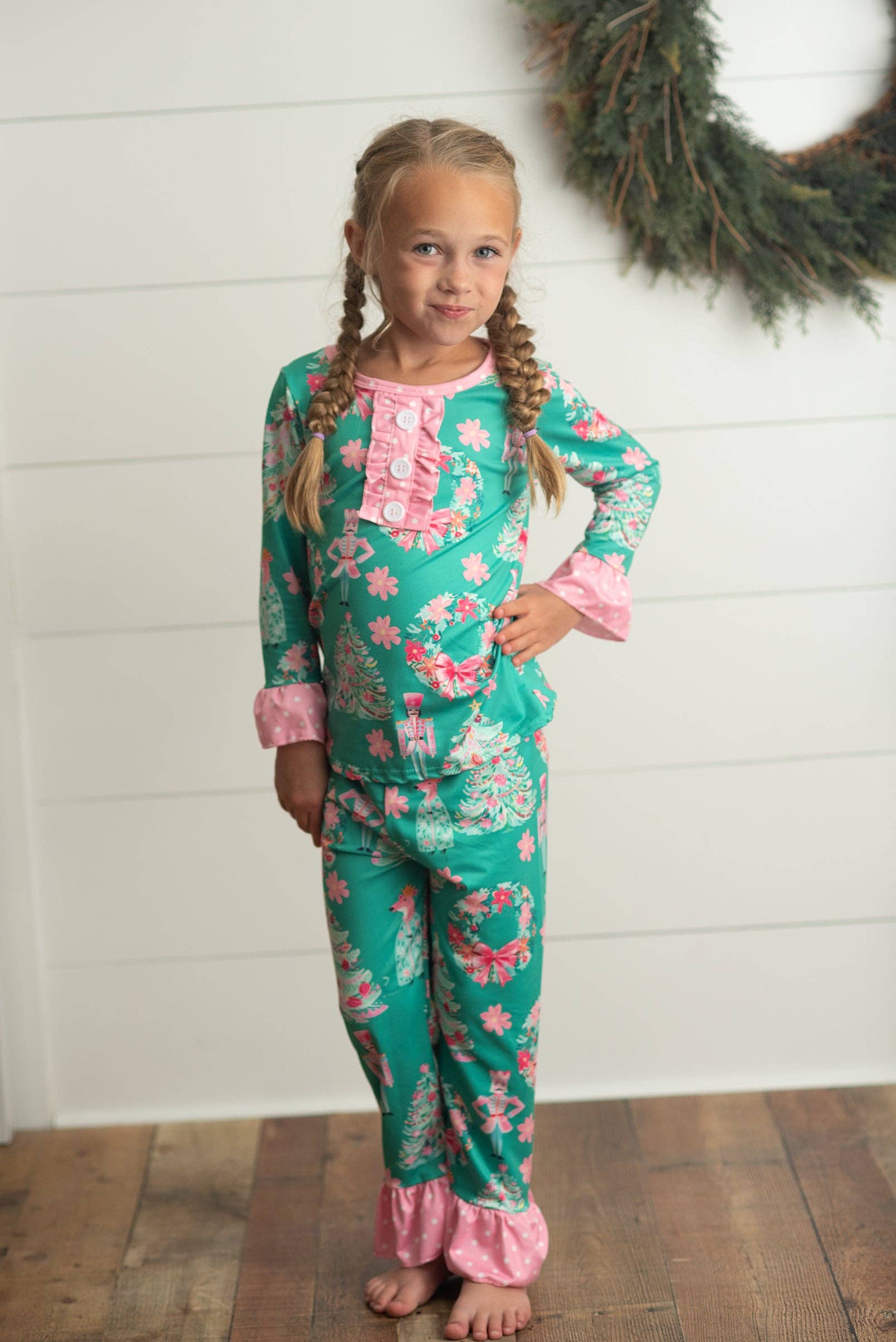 Girls Nutcracker Ruffle Lounge Set