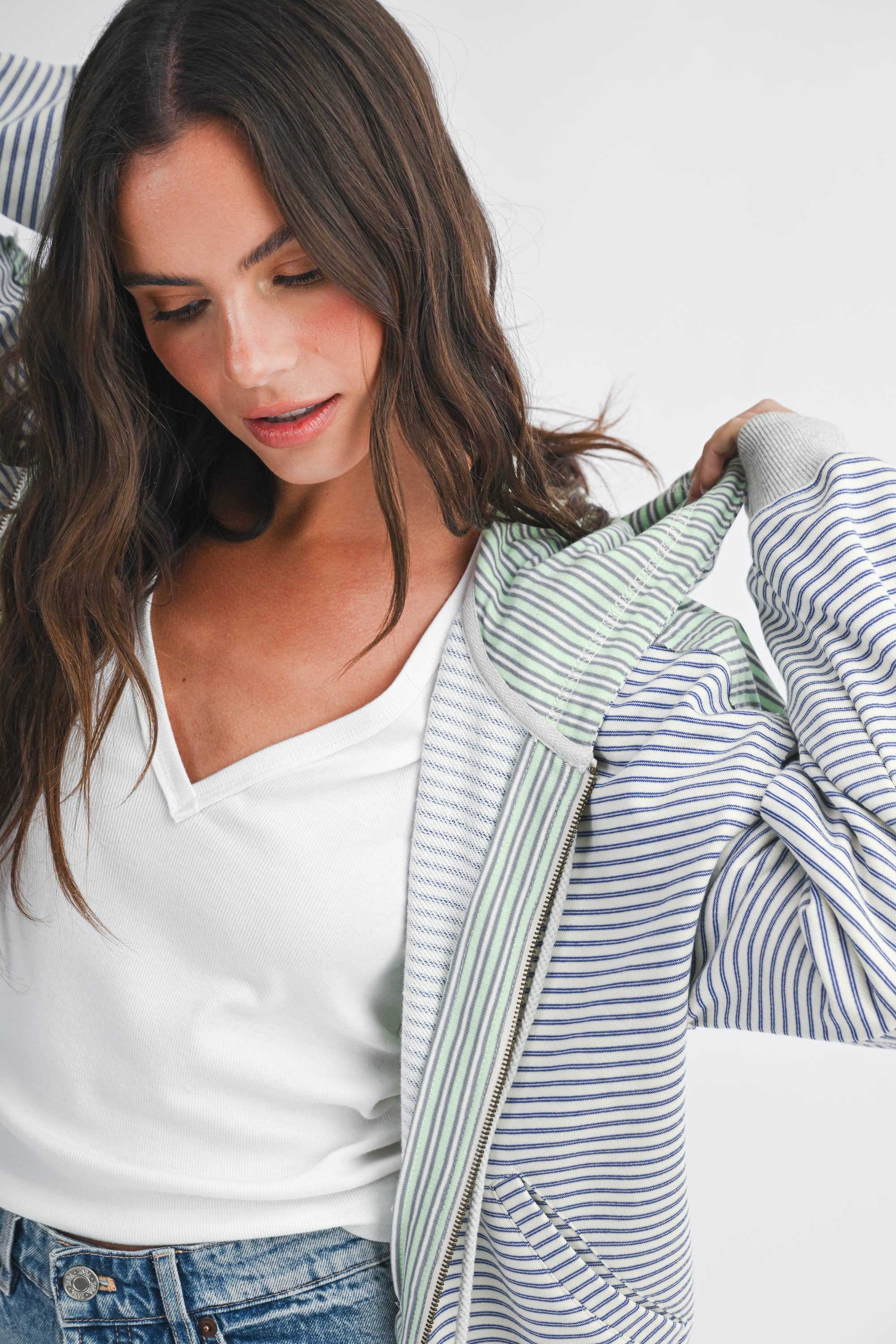 Coastal Breeze Zip Hoodie