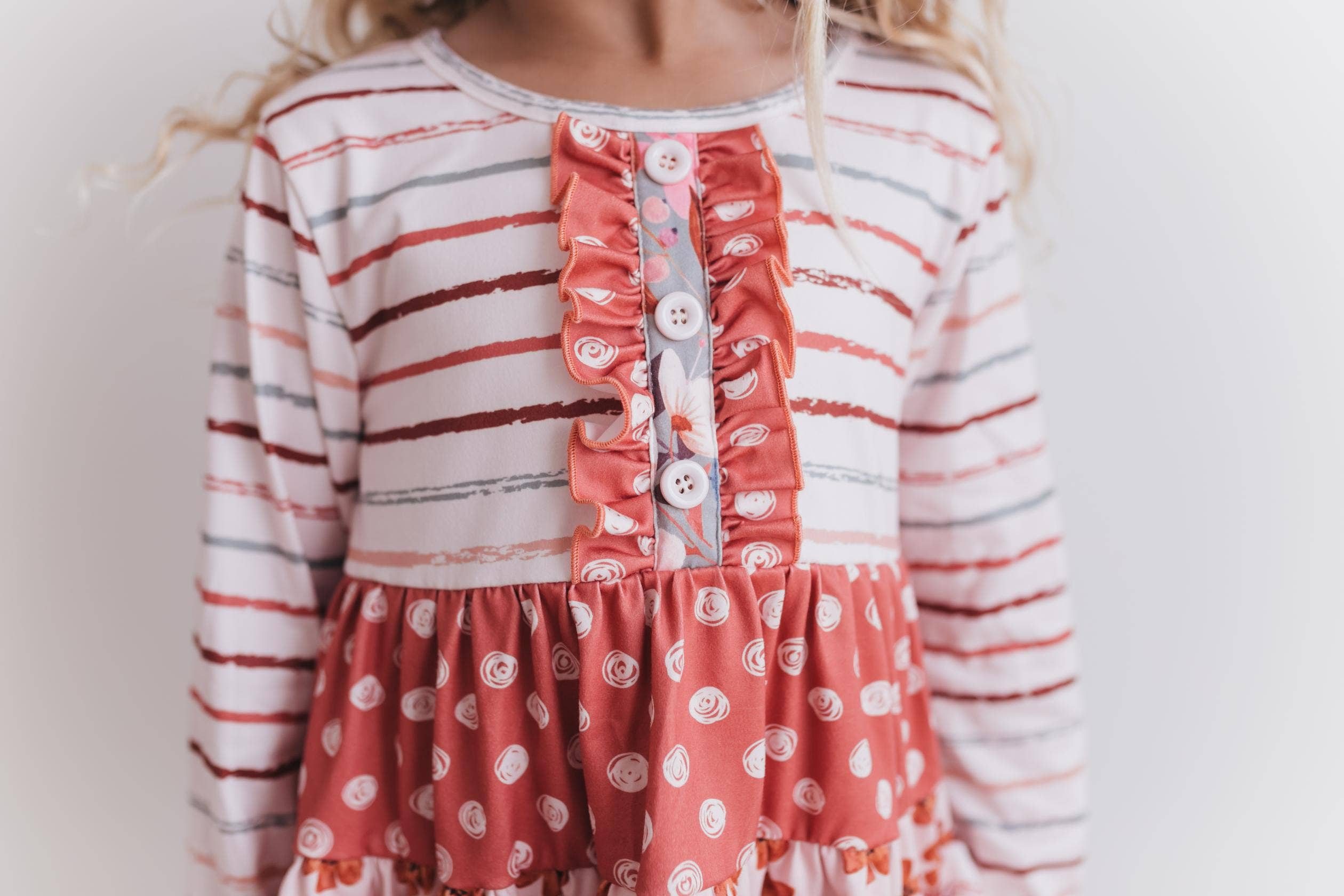 Girls Rust Ruffle Legging Set