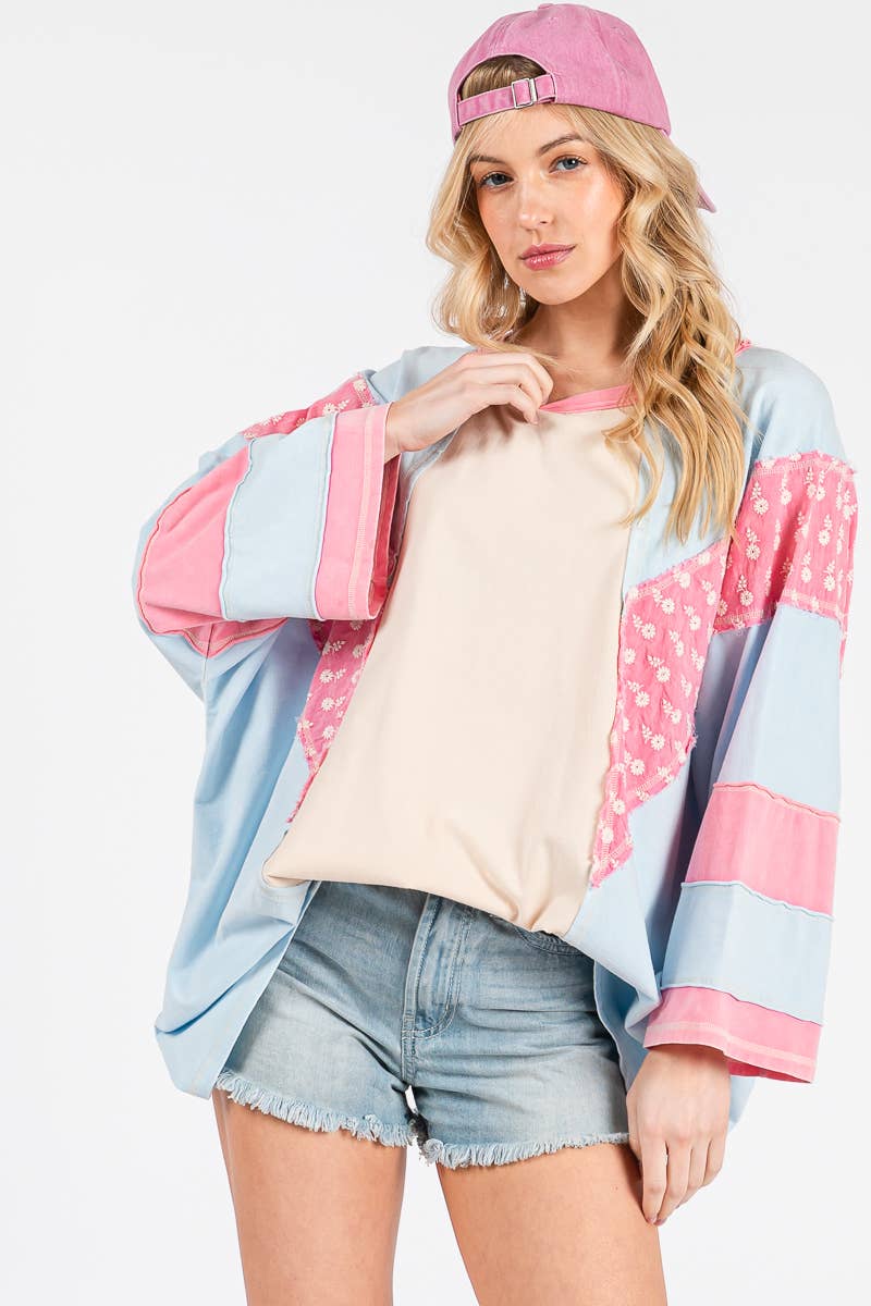Cotton Candy Patchwork Top
