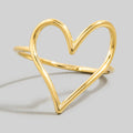 Heart Outline Band Ring - Smaller