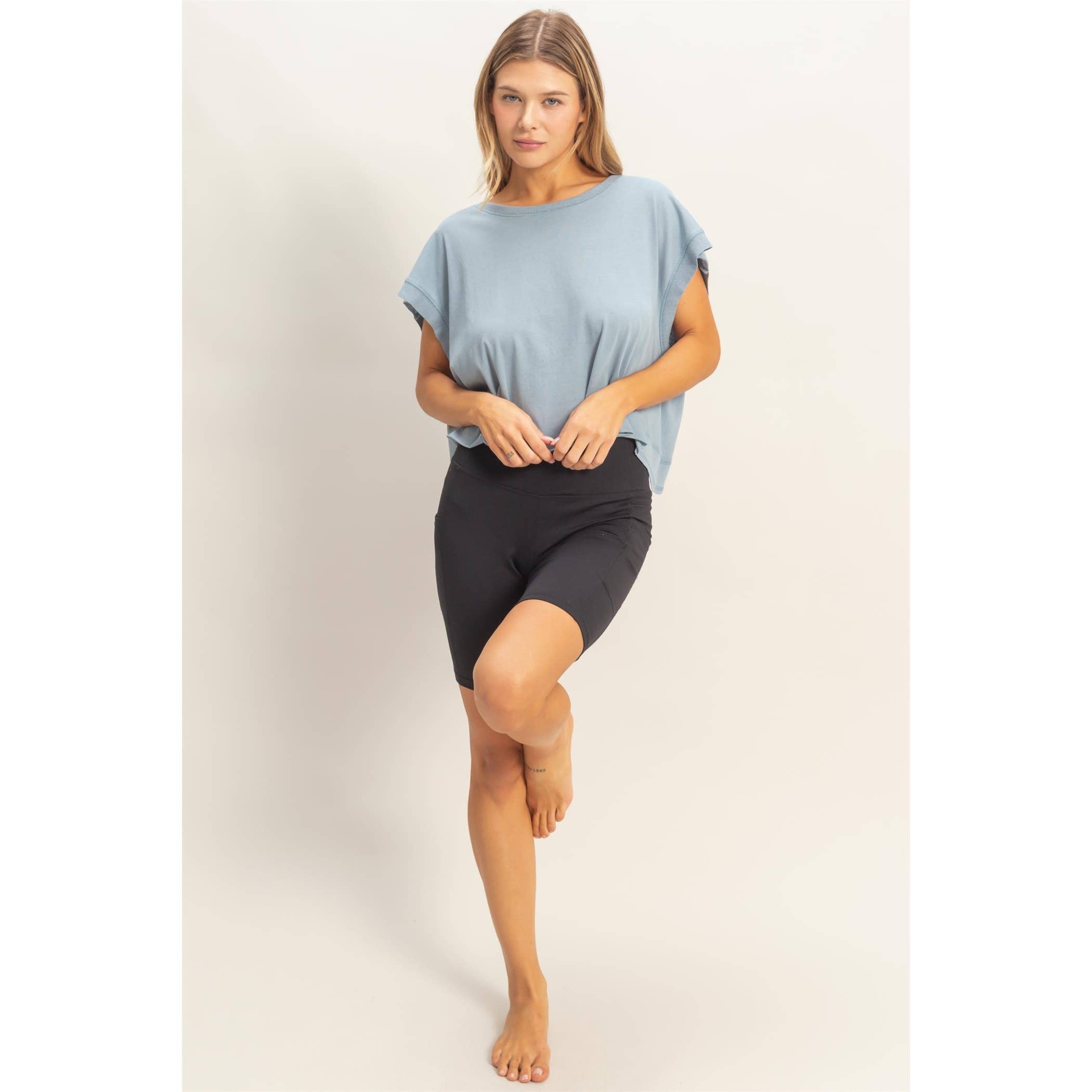 Easy Days Boxy Tee with Open Back