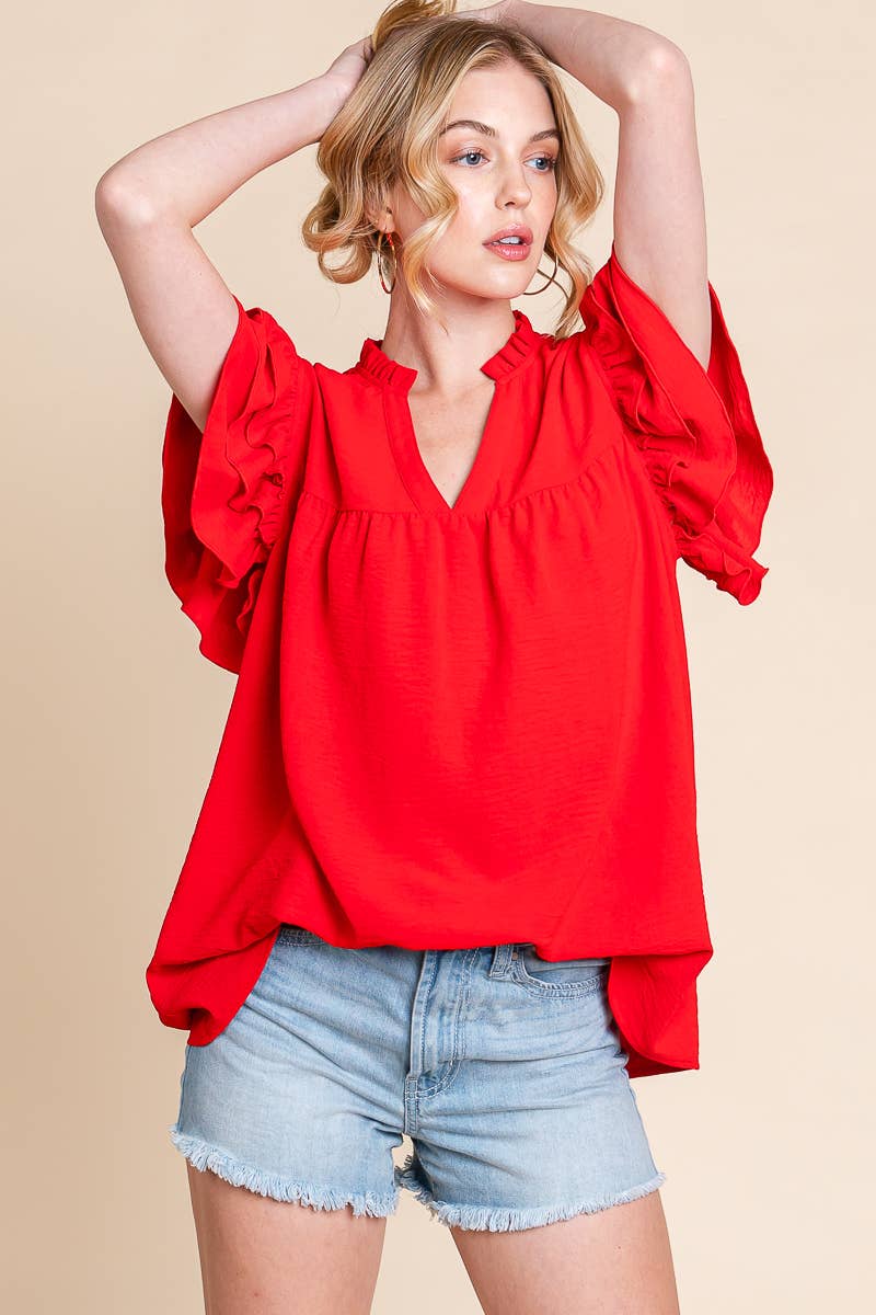 Bold & Beautiful Ruffle Top