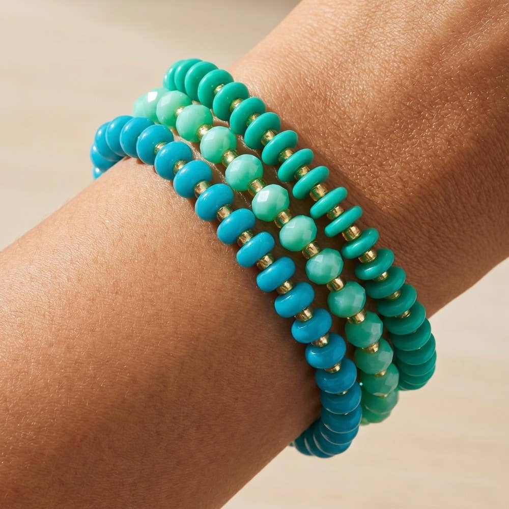 Stone And Glass Beaded Bracelet