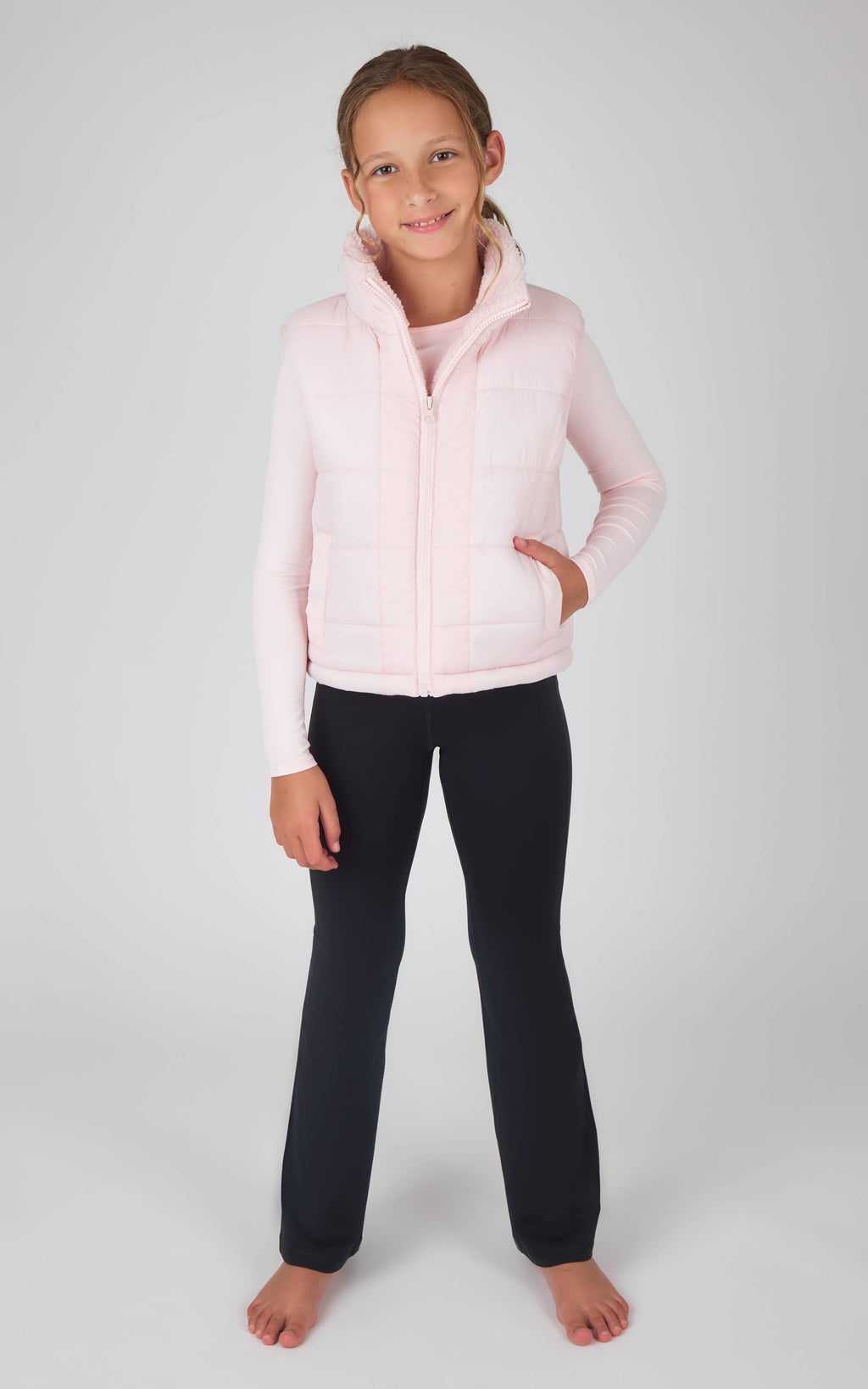 Girls Cozy Quilted Vest 3-Piece Set