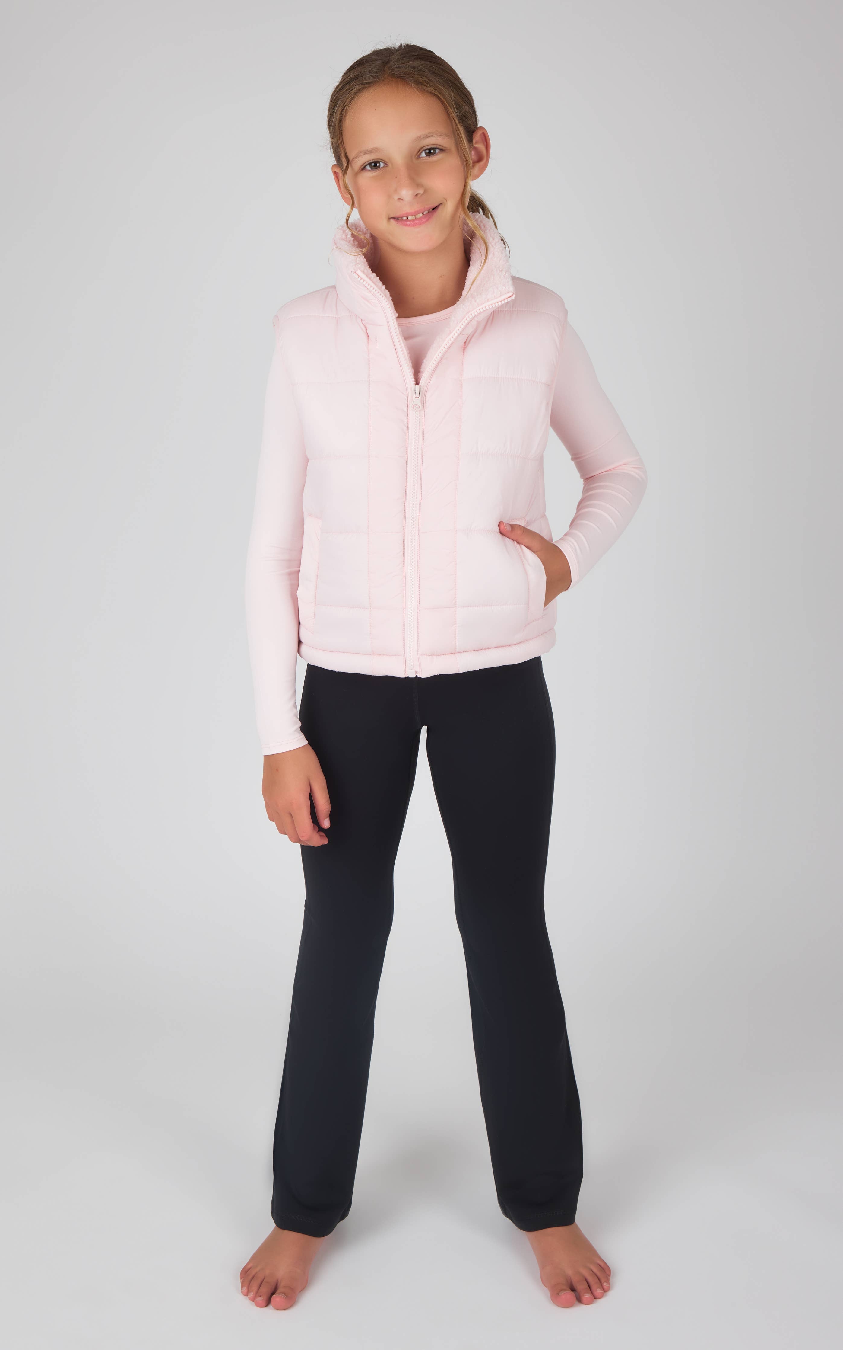 Girls Cozy Quilted Vest 3-Piece Set