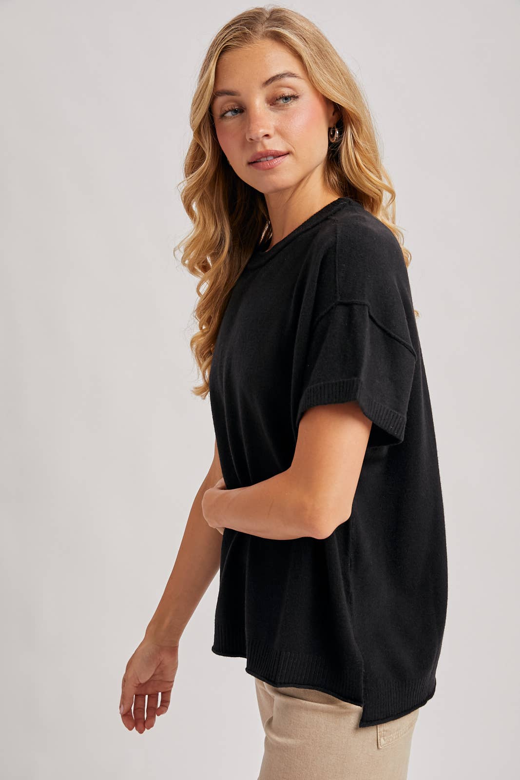 Crew Neck Knit Tee