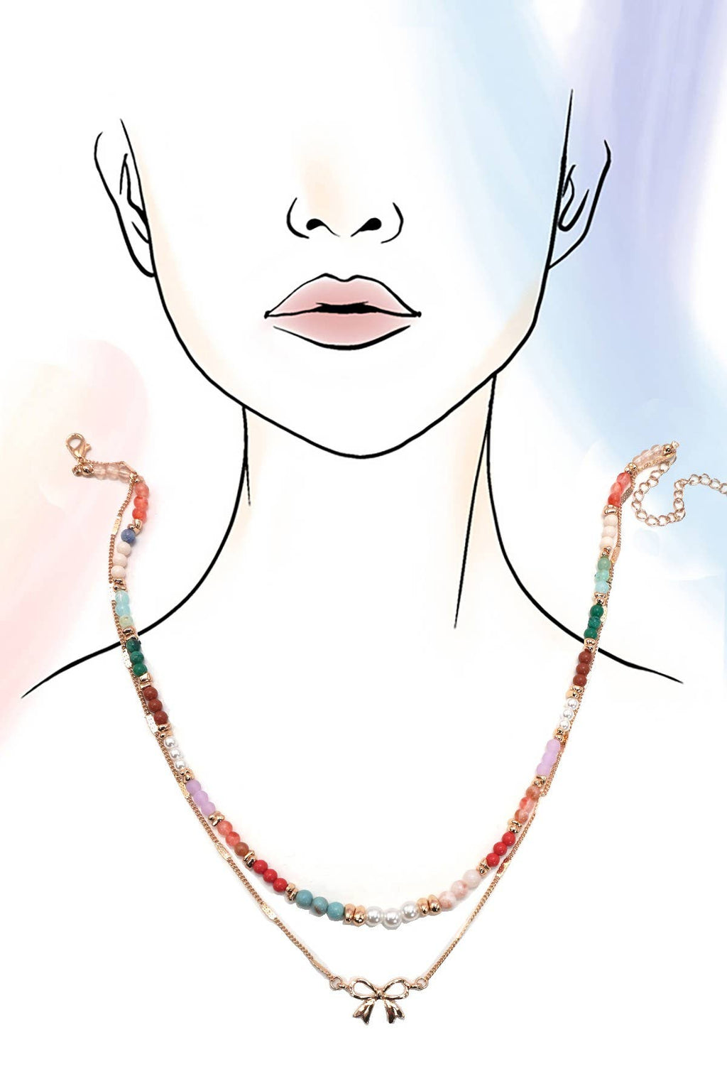 The Beaded Bliss Bow Necklace