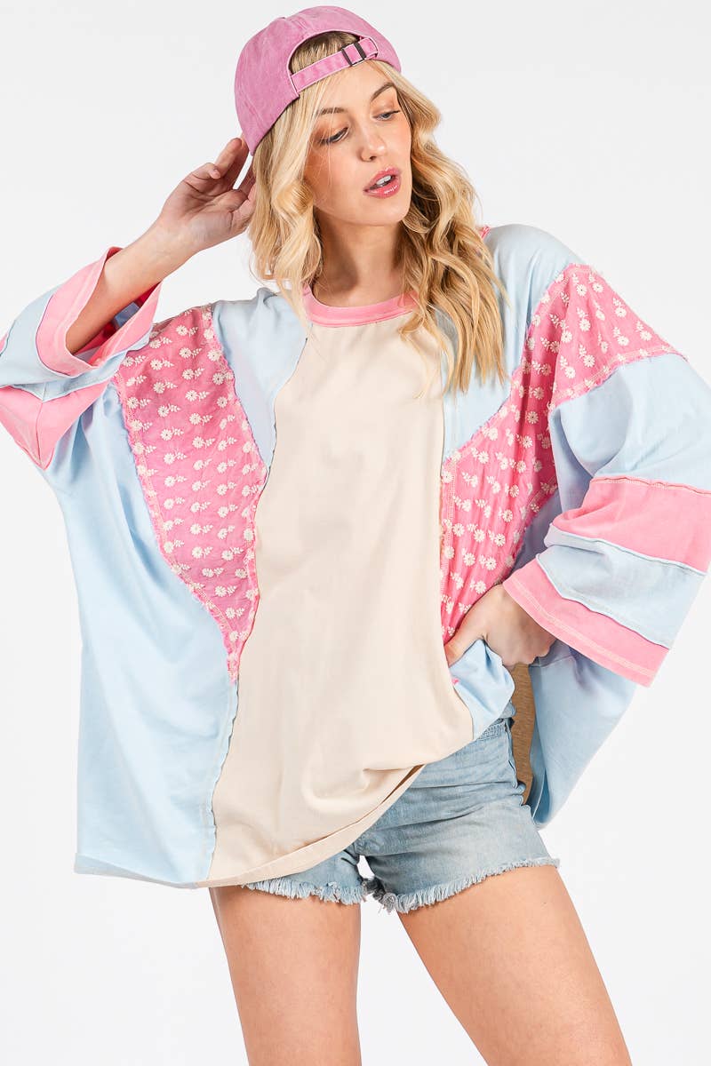 Cotton Candy Patchwork Top