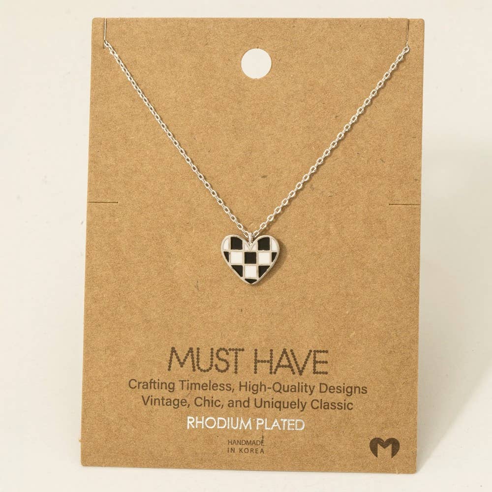 The Checkmate Heart Necklace