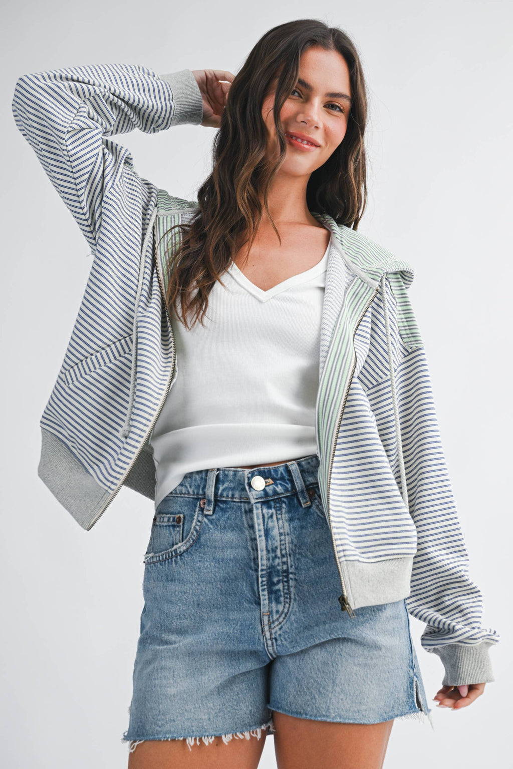 Coastal Breeze Zip Hoodie