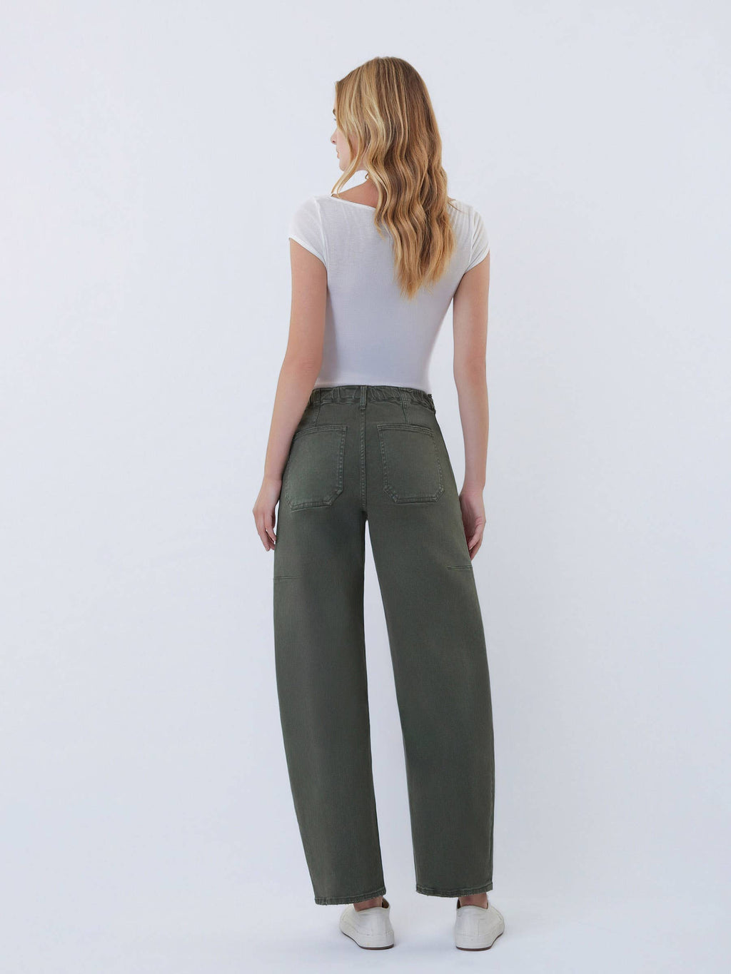 The Evergreen Ease Barrel Jeans by Flying Monkey