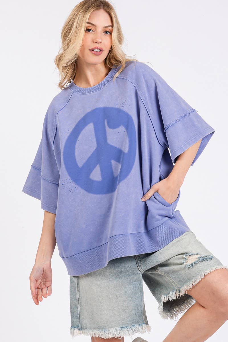 Peace & Easy Mineral Wash Terry Top