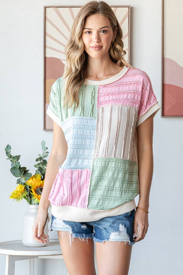 The Sweet Spring Patchwork Top