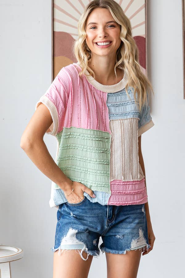 The Sweet Spring Patchwork Top