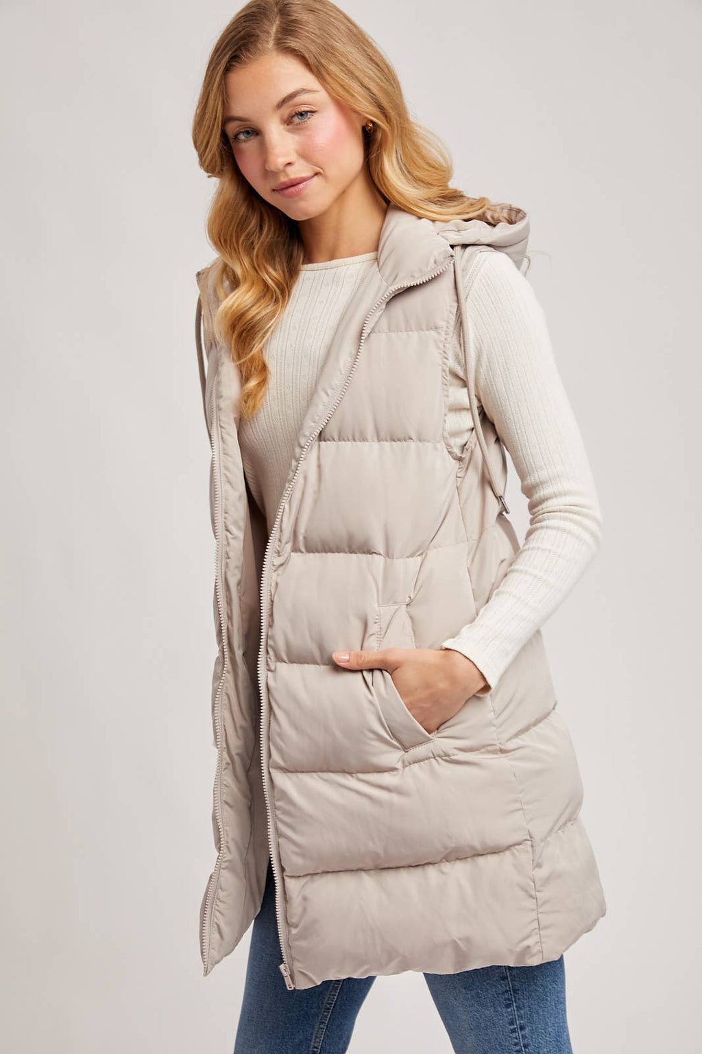 Longline Puffer Vest