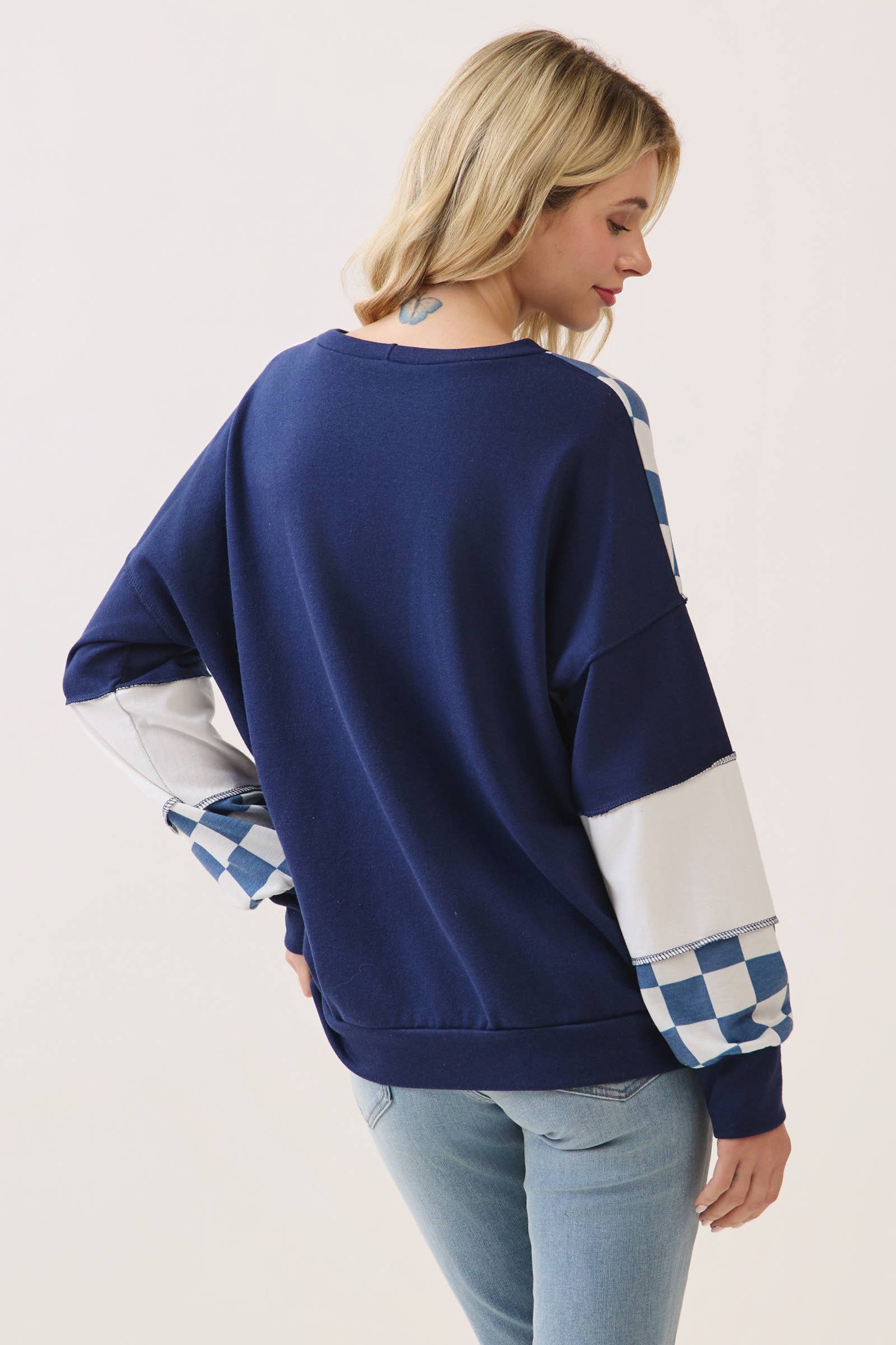 The Sweet Check Patchwork Sweater