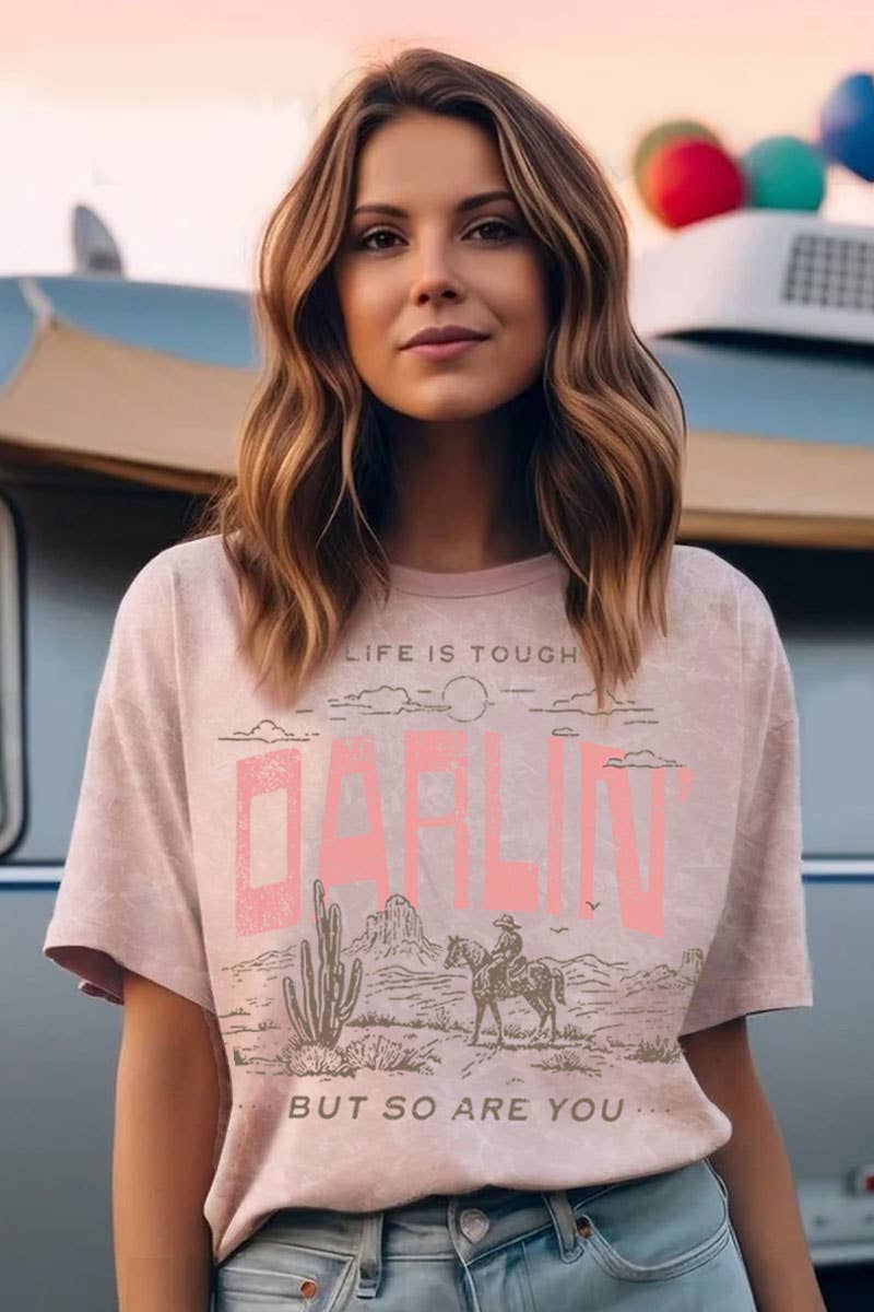 Darlin’ Mineral Wash Graphic Tee
